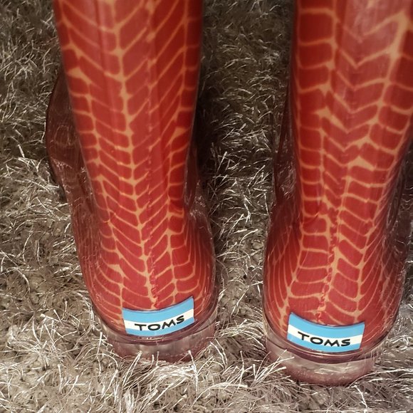 TOMS Herringbone Print Cabrillo Rain Boot - Picture 4 of 5